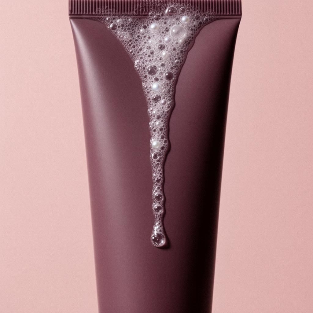 Plum cleanser with pearly foam